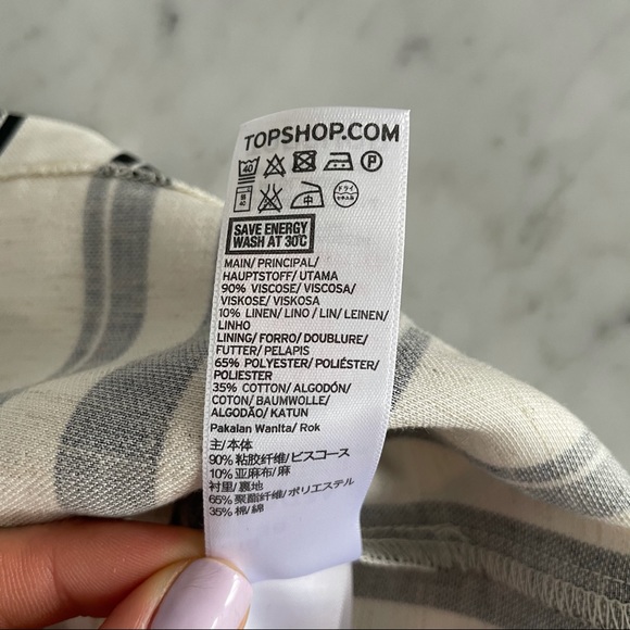 Topshop Stripe Skirt - Picture 6 of 8